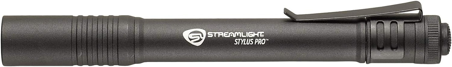 Streamlight 66118 Stylus Pro 100-Lumen Penlight with 2 AAA Alkaline Batteries, Black