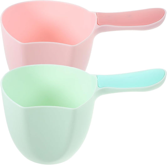 2Pcs Plastic Water Ladle for Kitchen Bathing and Plant Watering Lightweight Deep Scoop Easy to Clean Multipurpose Water Dip Dipper for Home and Garden