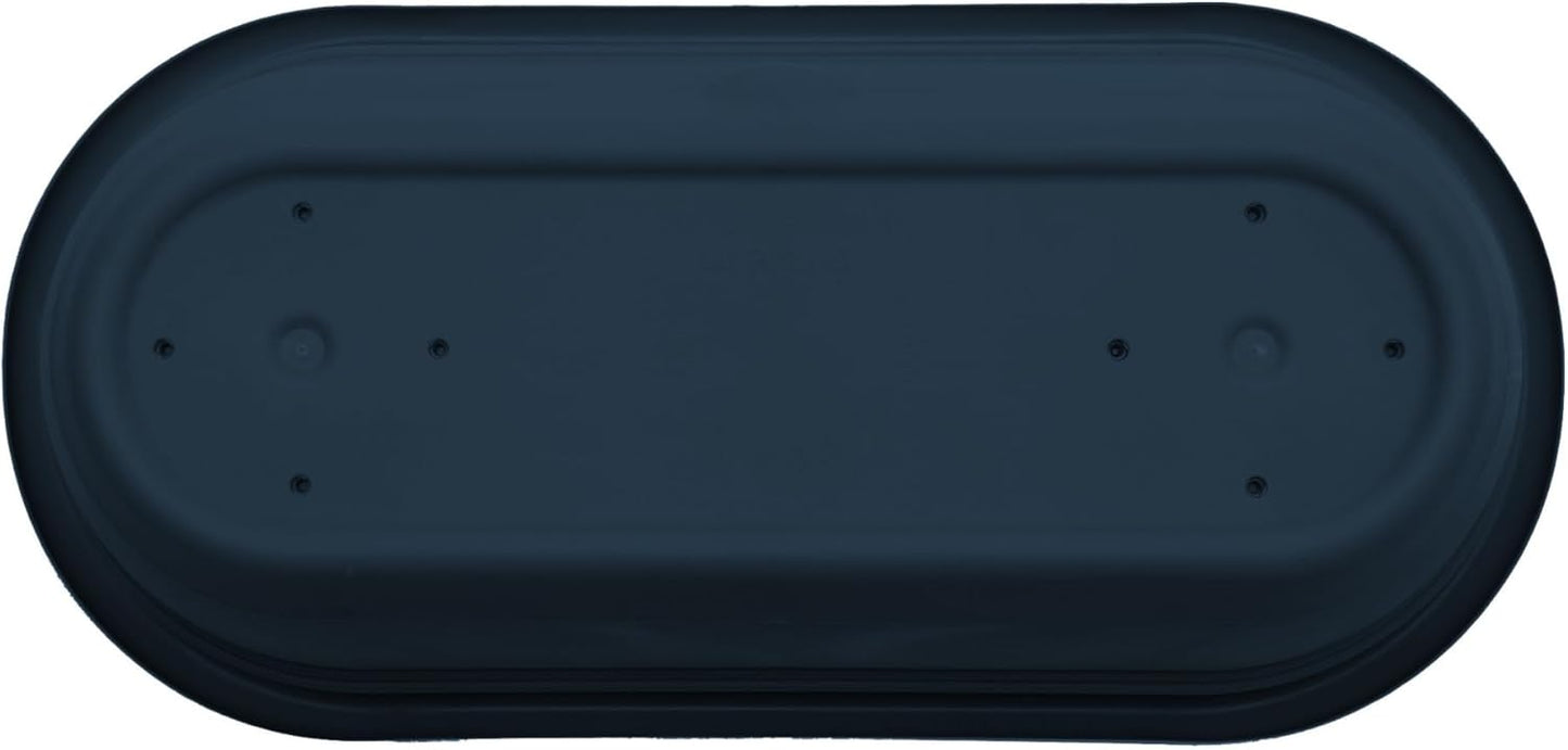 Bloem Lucca 18" Navy Self-Watering Oval Window Box Garden Planter Pot 