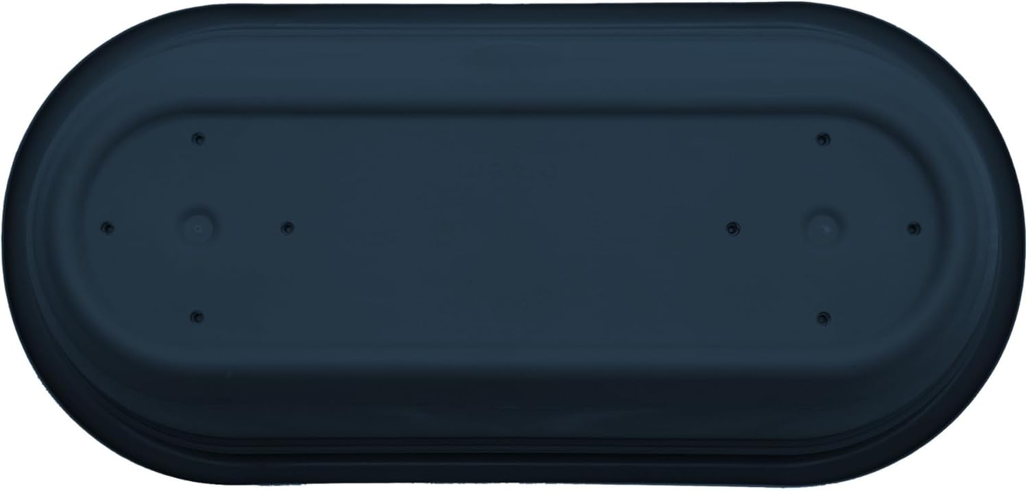 Bloem Lucca 18" Navy Self-Watering Oval Window Box Garden Planter Pot 