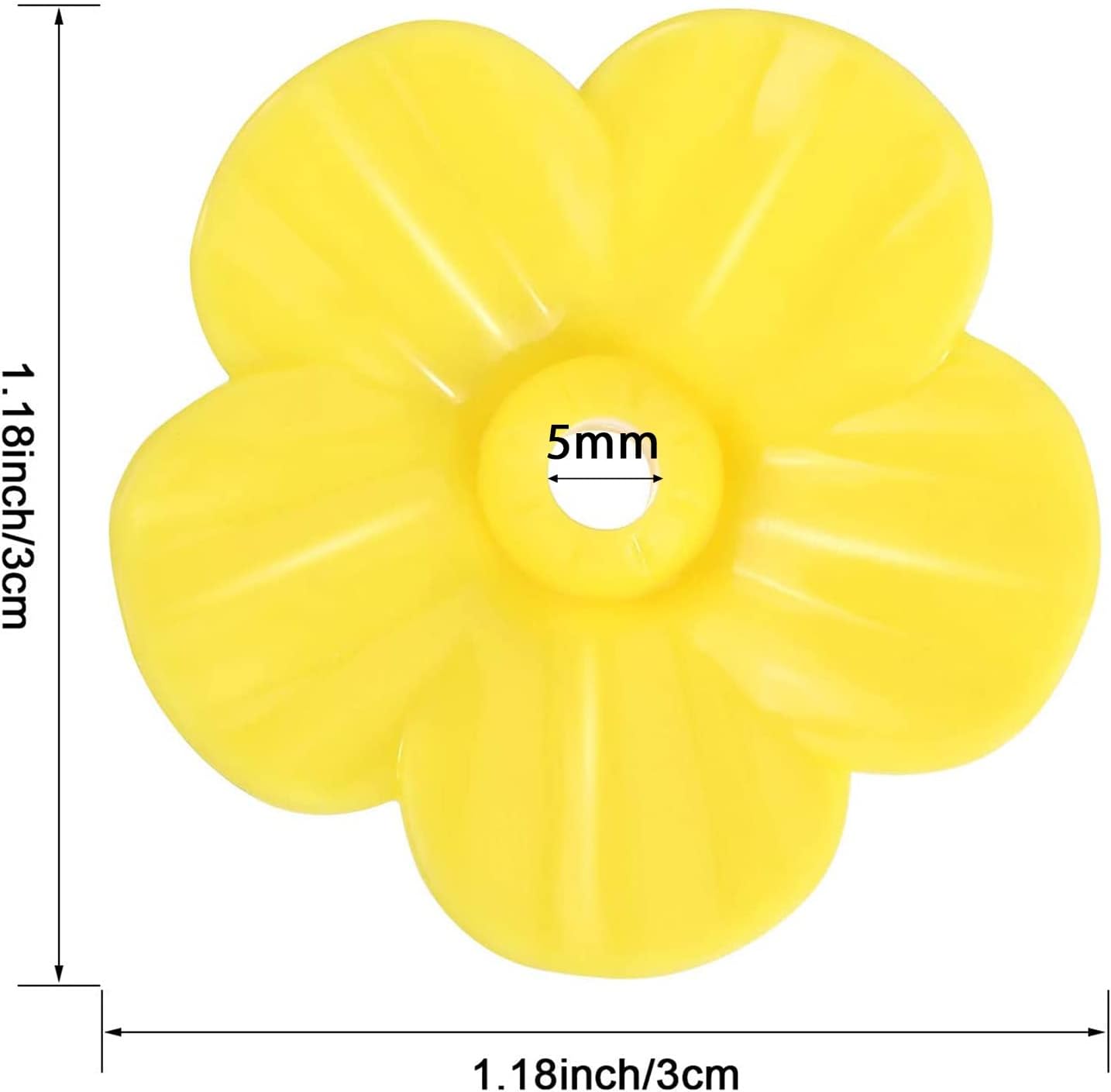 Patelai 16 Pieces Hummingbird Feeders Replacement Flowers, Feeding Ports Pet Bird Feeder Replacement Parts Bee Guards for Outdoors Hanging Hummingbird Feeder, Fit in 7 mm/ 0.28" Holes(Yellow)