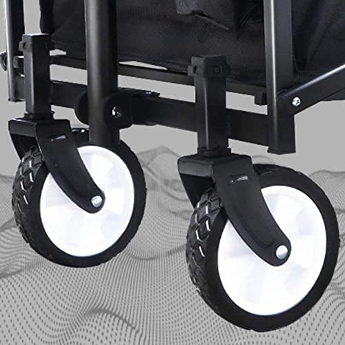 Portable Camping Cart,Camping Grocery Portable Roing Wagon Cart A Terrain Folding Beach Wagon with Wheels Heavy Duty Coapsible Utility Wagon Outdoor Garden ping Cart