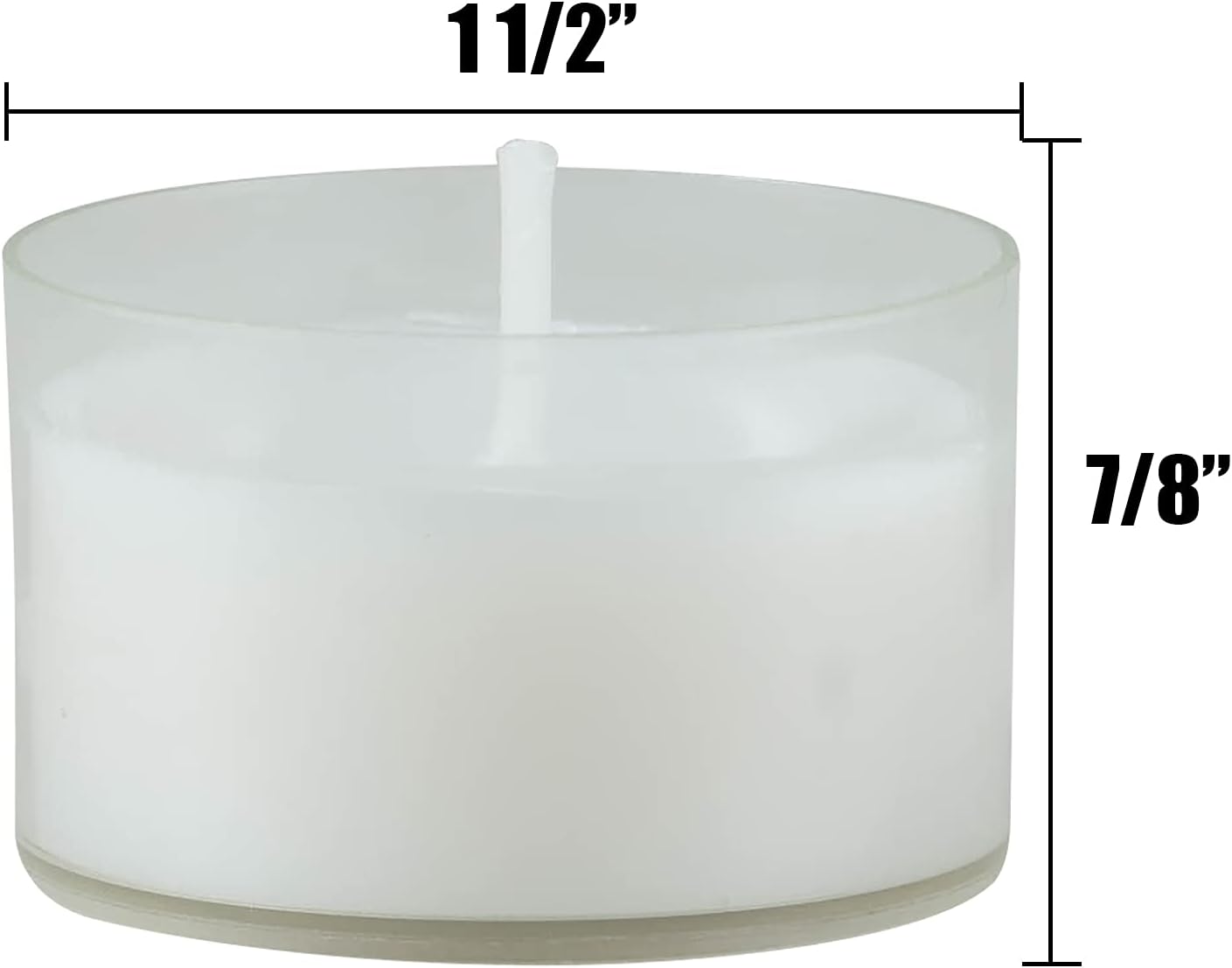 Stonebriar 96 Count White Unscented Smokeless Long Burning Clear Cup T
