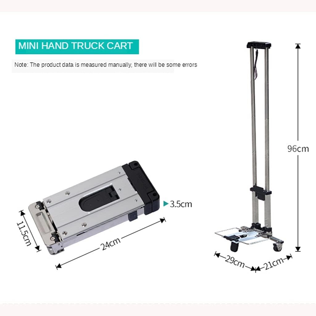JSEIAJB Folding Hand Truck Carts Portable Fold Up Dolly Compact and Lightweight for Luggage Personal Travel(D)