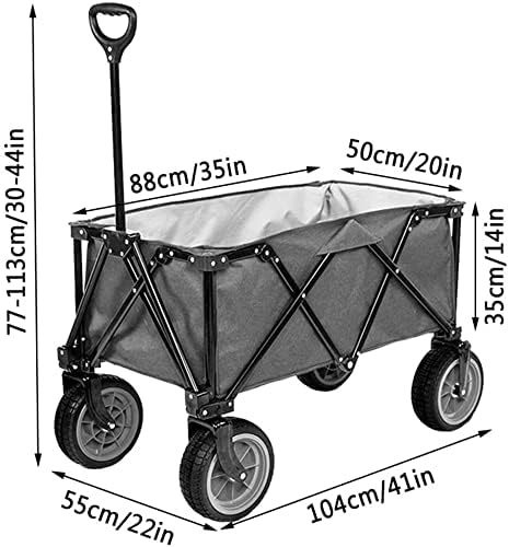 Portable Camping Cart,Outdoor Folding Utility Wagon Heavy Duty Folding