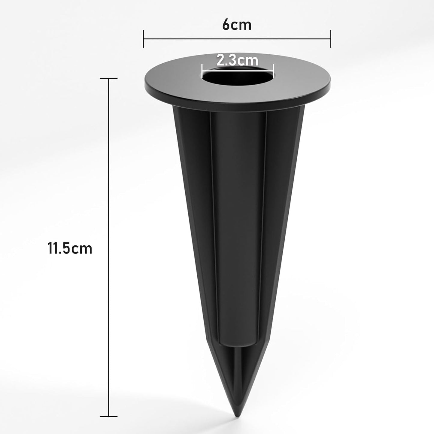 Artificial Flowers Holder for Outdoors and Indoor, 6 PCS Floral Ground Spike for Door Yard Porch Patio Garden Window Box Office Table Kitchen Home Planter Pot Vase Flowerpot Decorations (Black)