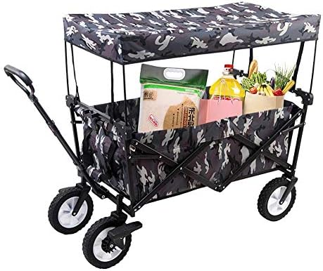 Trolleys, Foldiheavy Duty Wagon with Removable Canopy Trolley Utility 