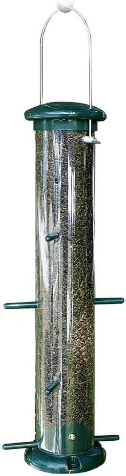 Woodlink NATUBE9 Audubon Plastic 8 Port Thistle Finch Feeder, Green, 15-Inch