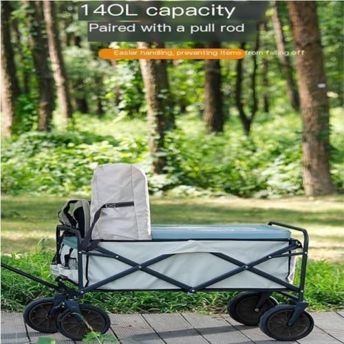 Portable Camping Cart,Folding Beach Camping Trolley Cart with Camp Tra