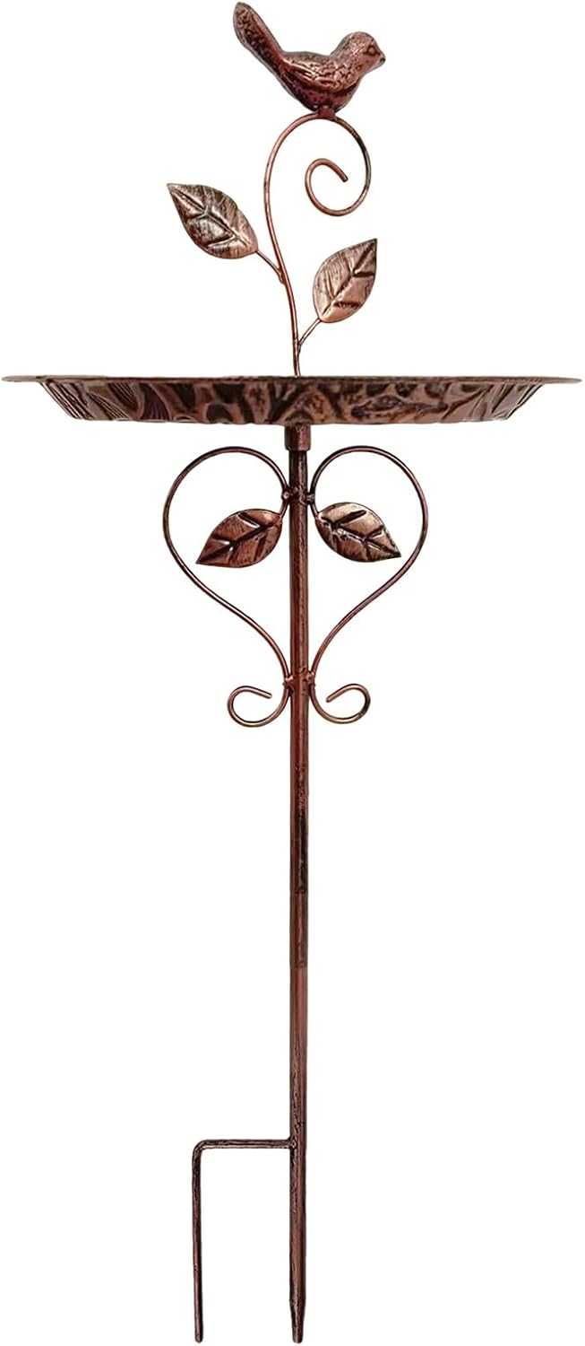 Elegant Wrought Iron Outdoor Bird Feeders Rusts Garden Multifunctional Garden Feeders Decorative Iron Bird Feeders