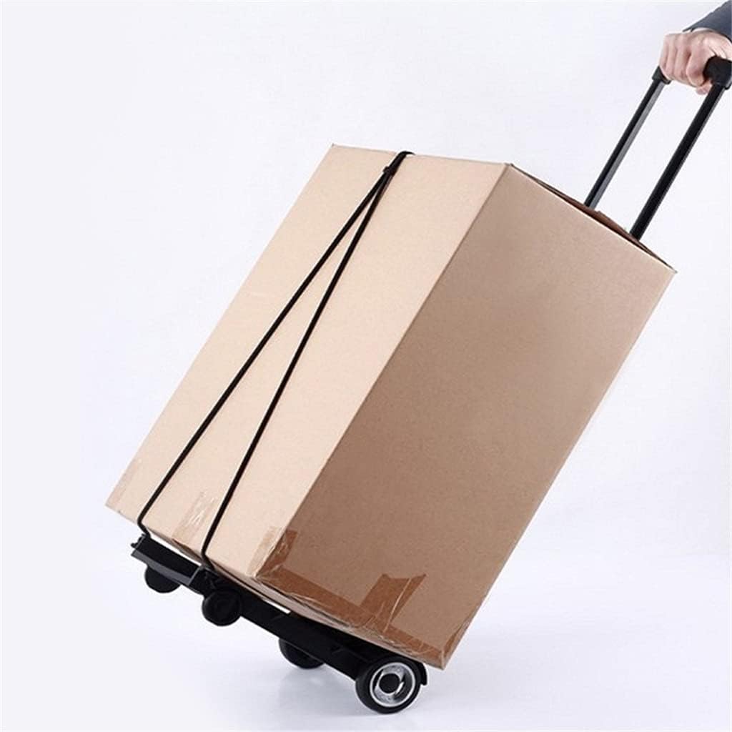 JSEIAJB 25kg Heavy Duty Foldable Hand Sacks Wheel Trolley Folding Barrow Cart Travel Luggage Shopping Cart Portable