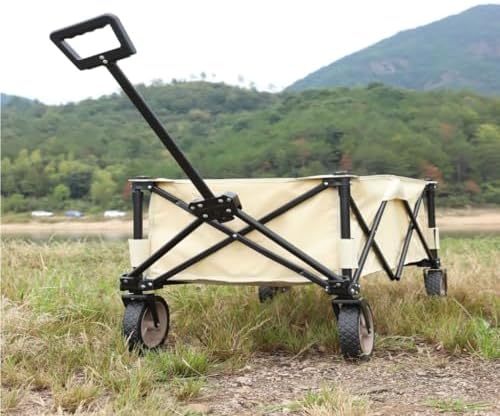 Portable Camping Cart,Portable Beach Trolley Cart for Outdoor Camping Folding Multifunctional Stall Trolley with Express Delivery Option