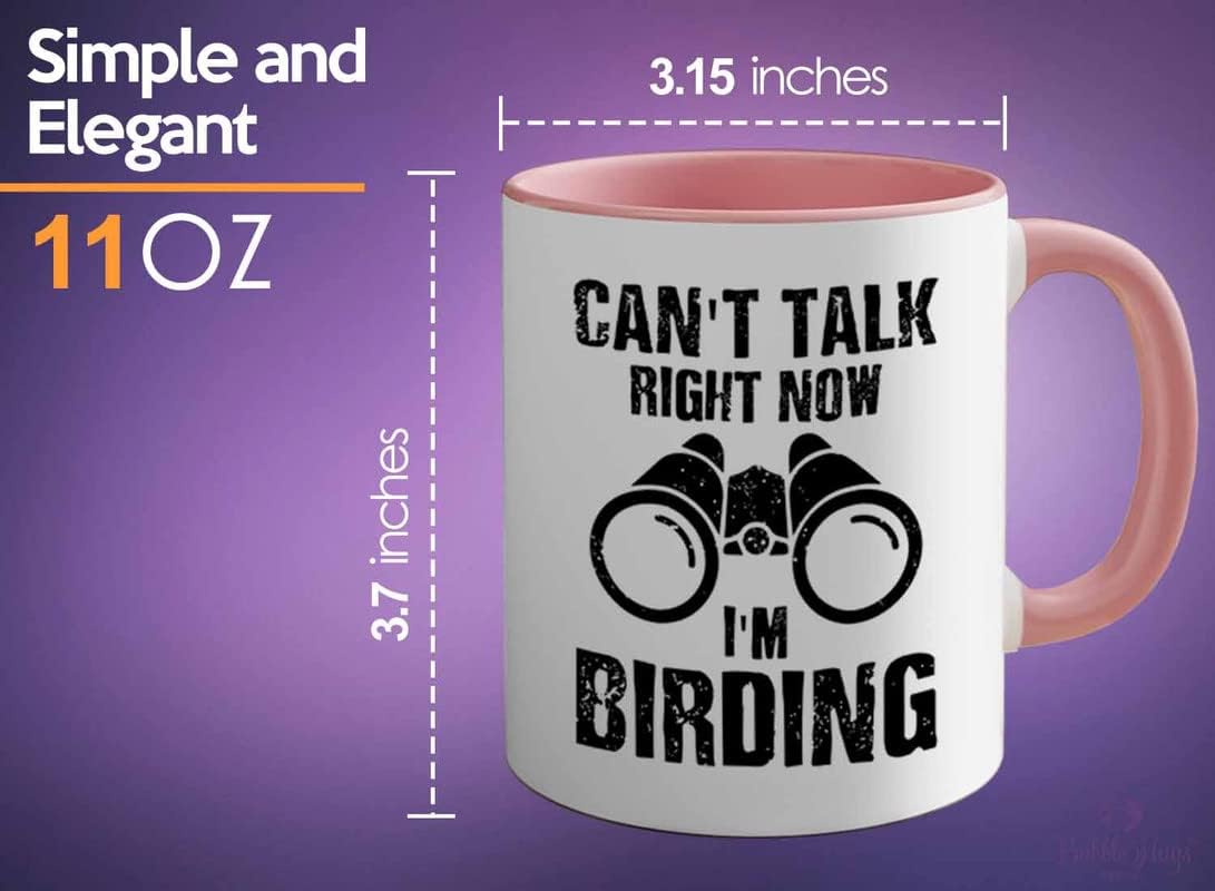 Bird Lover Two Tone Pink Edition 11oz - Can't Talk Right Now - Humming