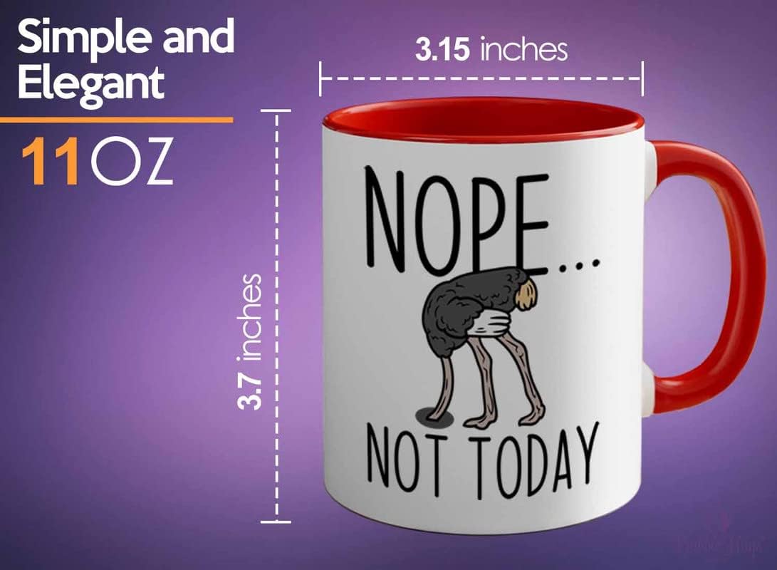 Bird Lover Two Tone Red Edition 11oz - Nope not Today - Hummingbird Ne