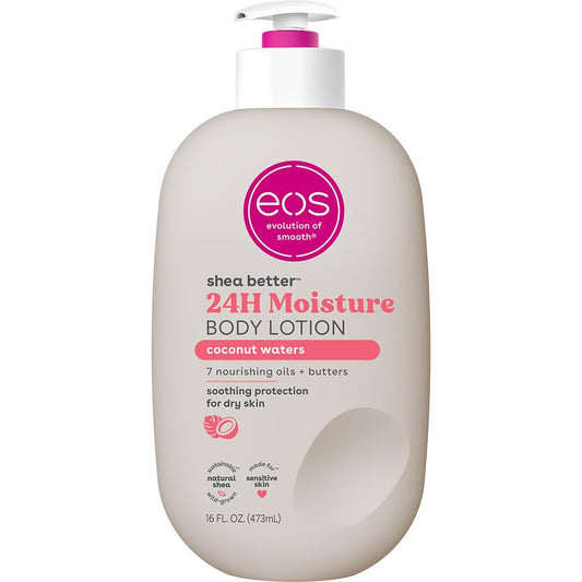 eos Shea Better Body Lotion Coconut Waters, 24-Hour Moisture Skin Care