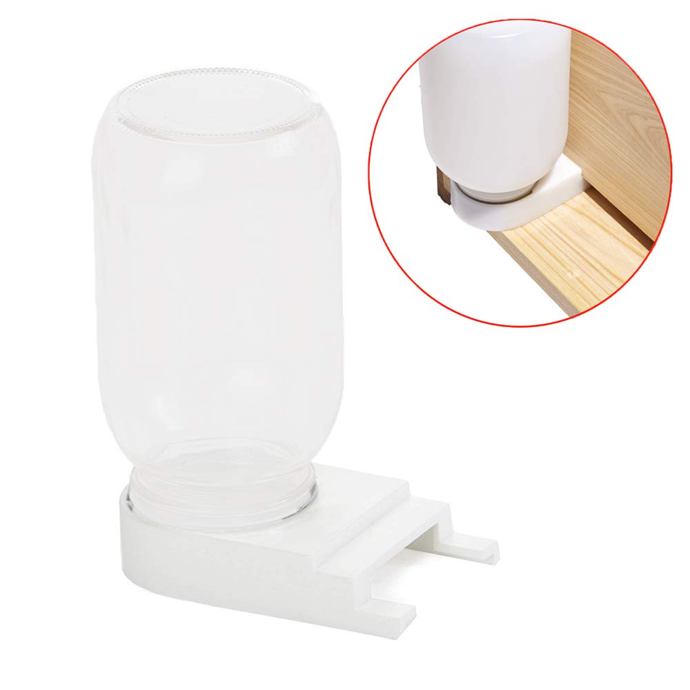 Bee hive Entrance Feeder, Bee Feeder for Beehives Includes Lids Fits Most Small Mouth Canning Feeder and Waterer(4 Pack)