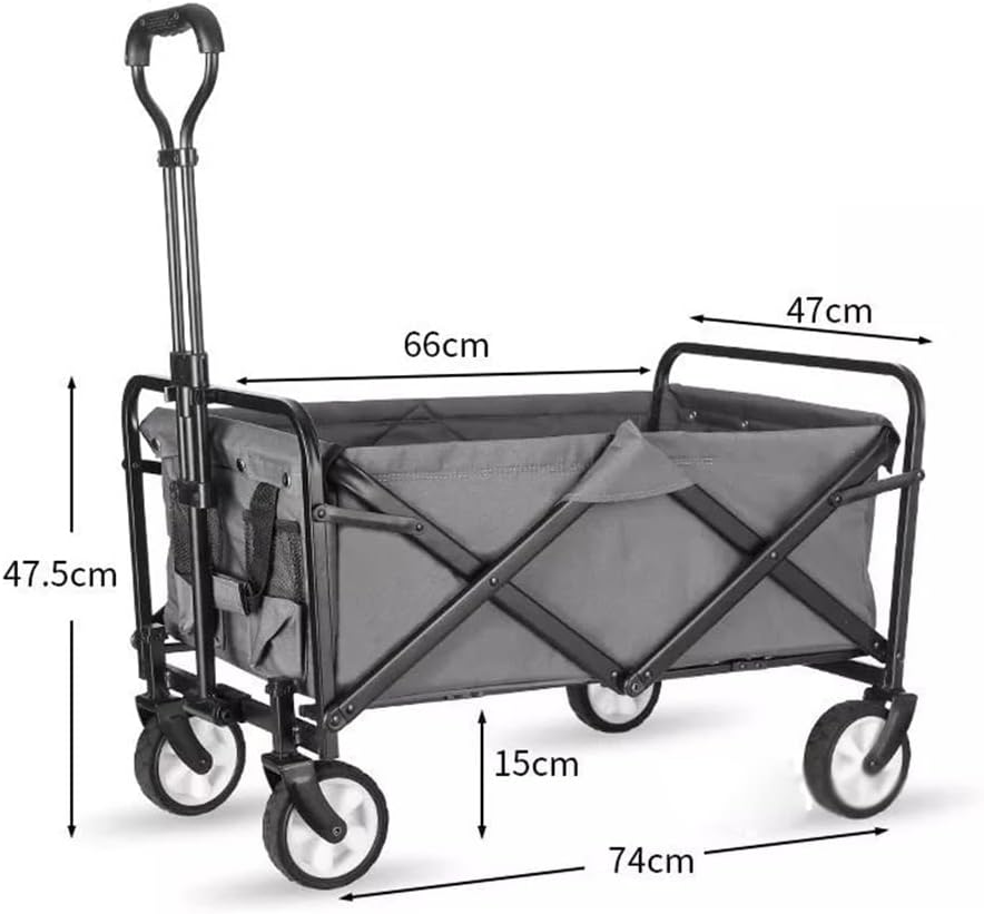 JSEIAJB Portable Garden Carts Leisure Camping Wagon Beach Cart Folding