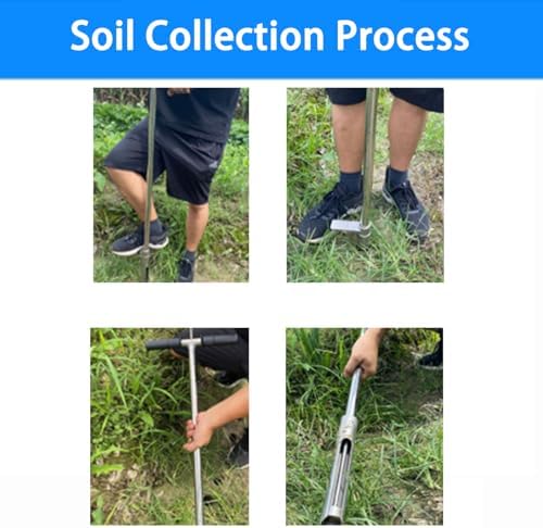 Premium Soil Sampler Tool - 304 Stainless Steel, 38mm Diameter, 40in L