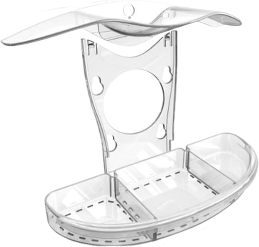 Window Bird Feeder, Pet Feeding Stations, Suction Cup Feeder, Clear Window Bird Feeding with Strong Suction, for Macaws Parrots Sparrows Parakeets Budgies Conures Cockatiels Indoor Outdoor Use