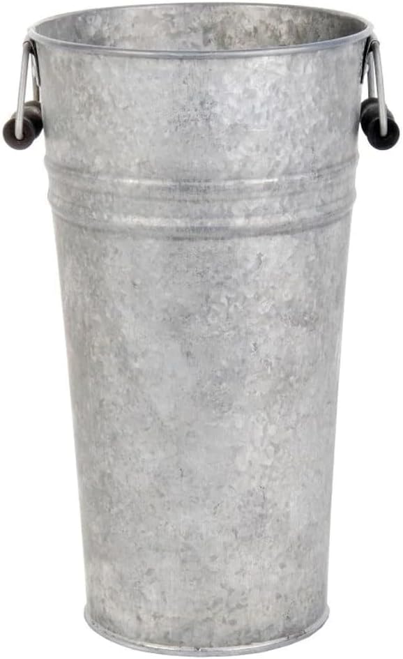 Fallen Fruits OZ33 Large Old Zinc Vase, Silver