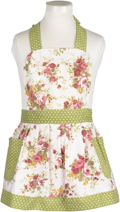 NEOVIVA Kitchen Aprons for Toddler Girls with Pockets, Adorable Cotton