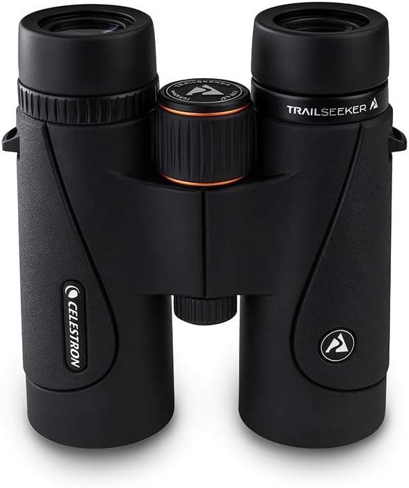 Celestron – TrailSeeker 10x42 Binoculars – Fully Multi-Coated Optics – Binoculars for Adults – Phase and Dielectric Coated BaK-4 Prisms – Waterproof & Fogproof – Rubber Armored – 6.5 Feet Close Focus