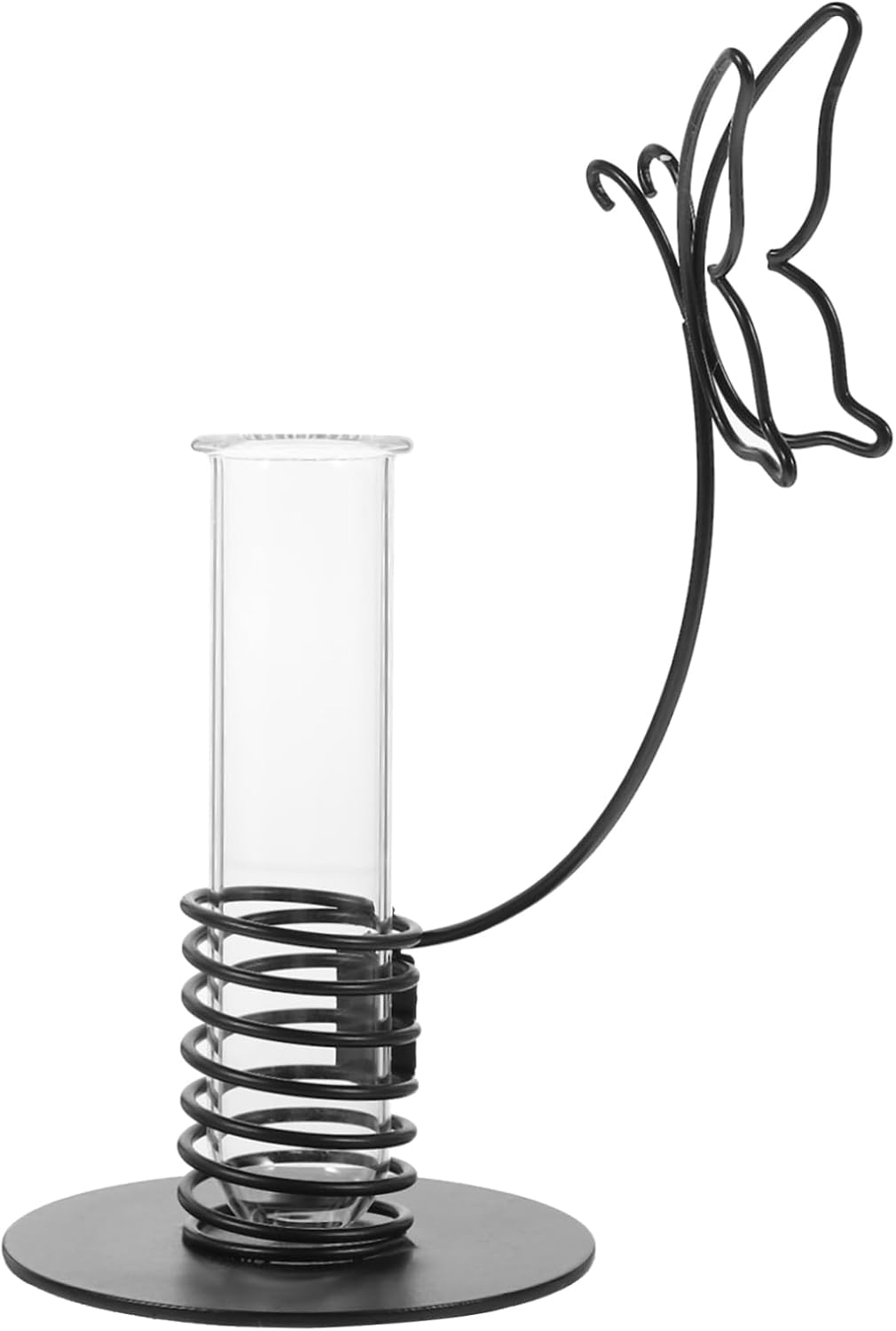 PRETYZOOM Nordic Style Glass Tube Planter with Iron Frame Elegant Hydr
