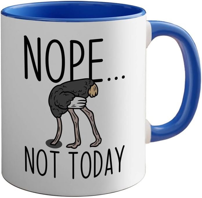 Bird Lover Two Tone Blue Edition 11oz - Nope not Today - Hummingbird N