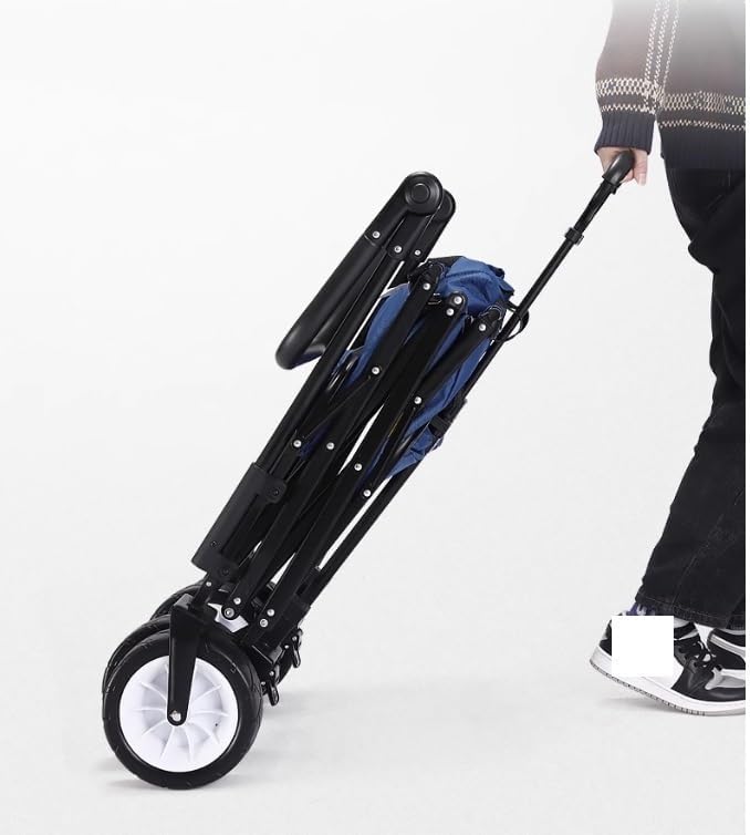 Collapsible Wagon Cart with Wheels Foldable Folding Wagons Carts Silen