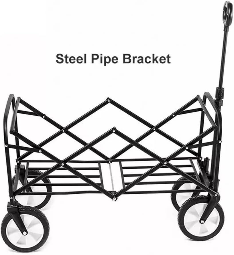 Outdoor Folding Trolley Portable Camping Picnic Lever Car Light Trolley Small Pull cart(D)