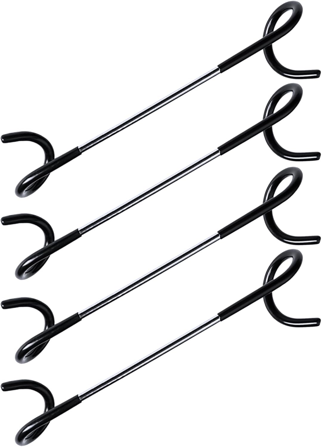 4X Bird Feeder Pole Wrap Hooks, Outdoor Feeder Arm Camping Lantern Yard Hook Accessories for Hanging