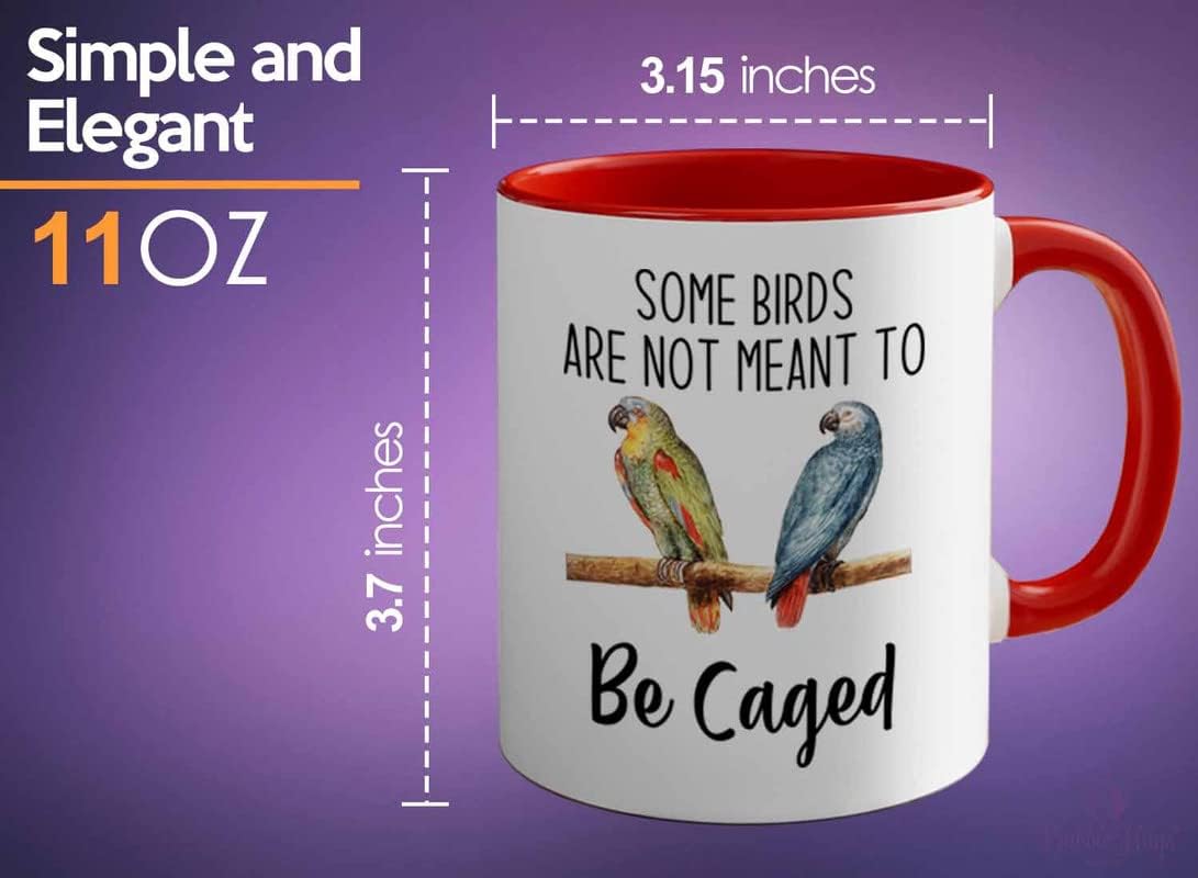 Bird Lover Two Tone Red Edition 11oz - Birds to be Caged - Hummingbird