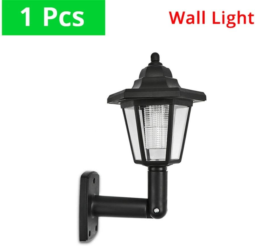 Garden Lights Outdoor Solar Light Waterproof Power Hexagonal LED Lawn Lamp Pathway Courtyard Landscape Lamps(1pcs Wall Light)