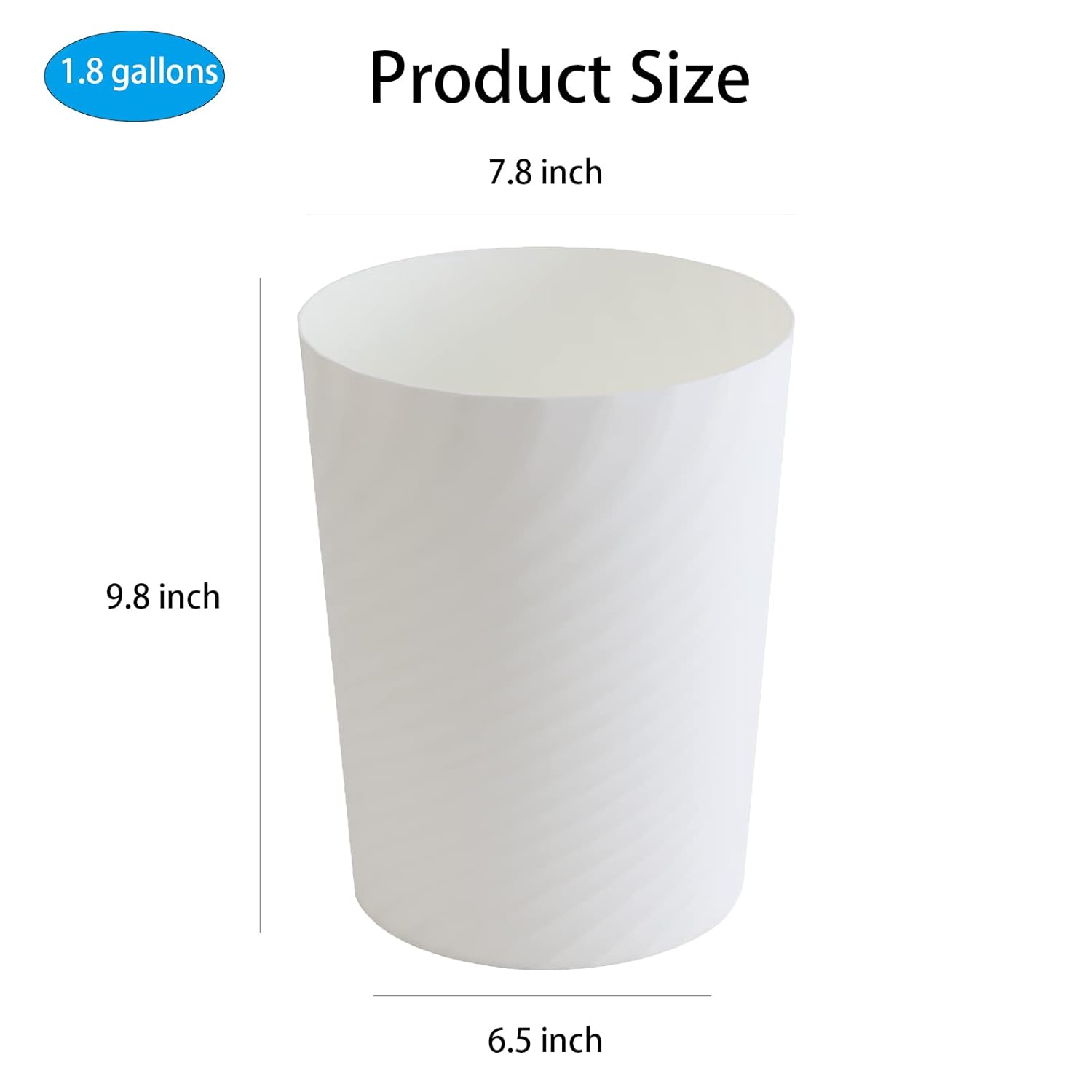 UUJOLY Plastic Small Trash Can Wastebasket, Garbage Container Basket f
