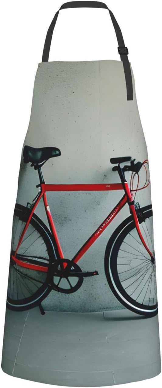 YANYU Retro bicycle pattern Print 28x33 In Kitchen Apron Stylish Chef 