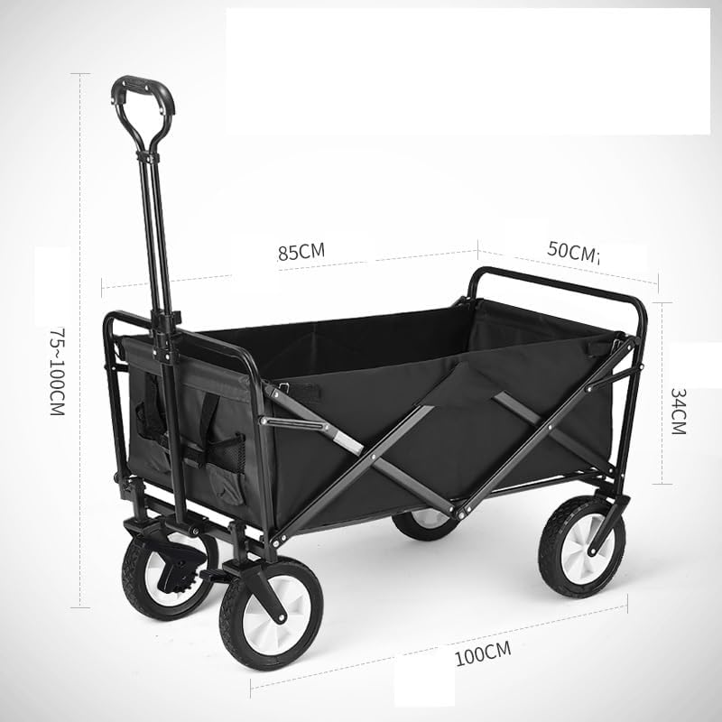 Portable Camping Cart,Outdoor Folding Wagon with Brakes Portable Beach