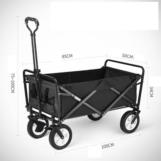 Portable Camping Cart,Outdoor Folding Wagon with Brakes Portable Beach