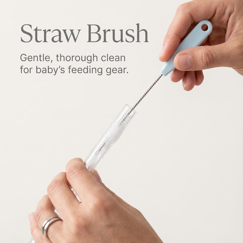 5-in-1 Baby Bottle Cleaner Set, Including Nylon & Silicone Bottle Brus