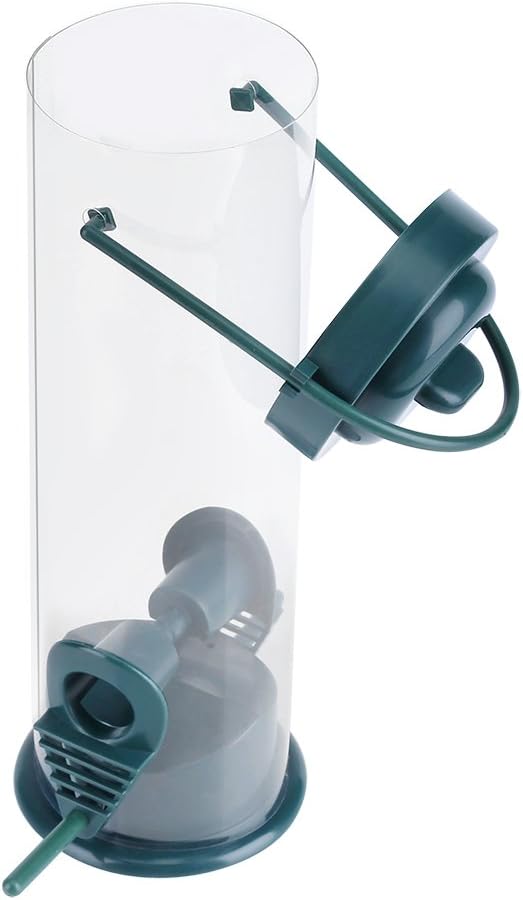Plastic Transparent Hanging Wild Bird Feeder Seed Container Storage for Outdoor Garden