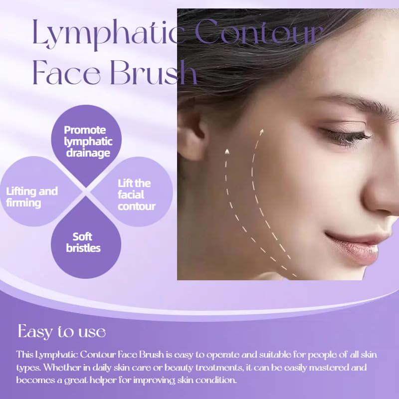 1/2 PCS Lymphatic Contour Face Brush for Sculpting – Anti-Puffiness, D