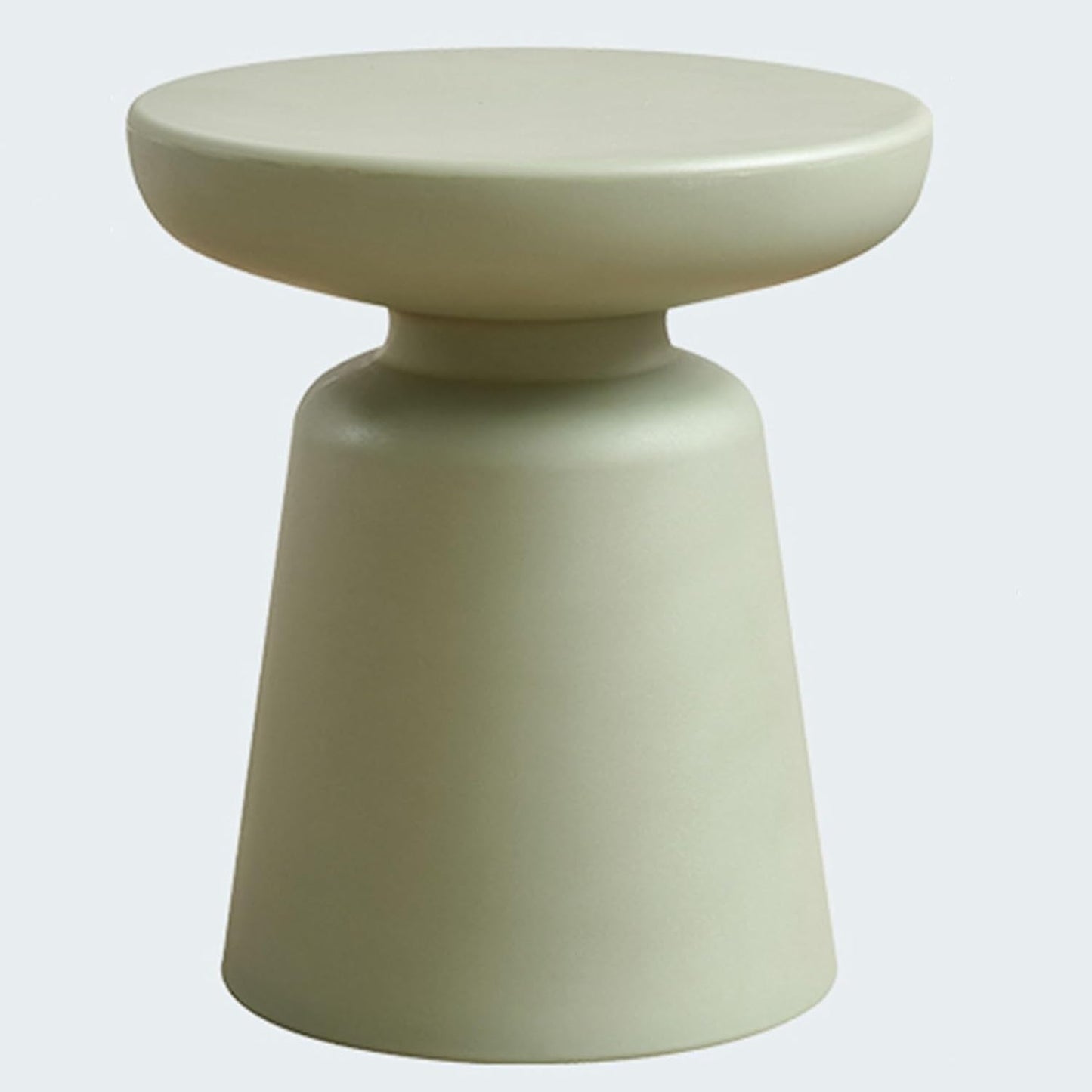 16" Round Side Table - Modern Coffee Table for Living Room & Garden, Versatile Plant Stand, Durable PE Material, Indoor & Outdoor Use (Green)