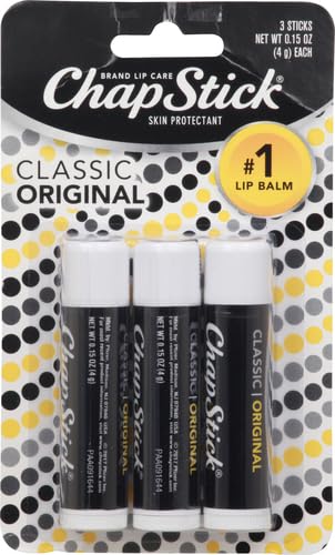 ChapStick Classic Original Lip Balm Tubes, Lip Care - 0.15 Oz (Pack of