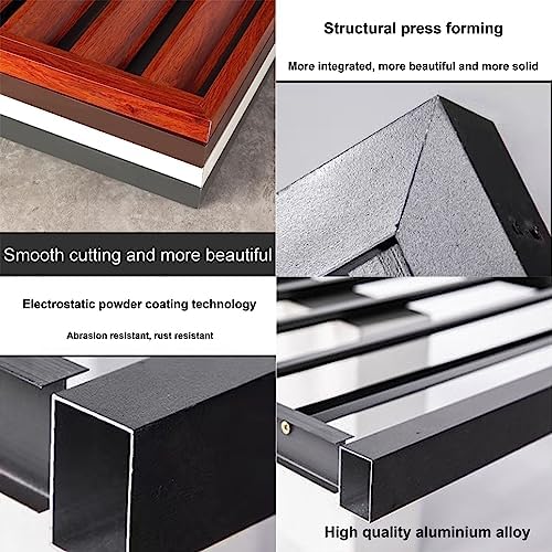 Outdoor AC Unit Aluminum Cover Mini Split Air Conditioner Winter Protection Noise Reduction Plant Stand Shelf Protect Your Unit and Enhance Your Outdoor Space (Brown 100*50*70cm/40*20*28in)