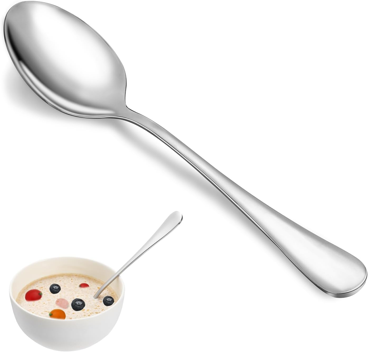 Dinner Spoon Set,16 Pcs 7.3" Tablespoons,Premium Food Grade Stainless 