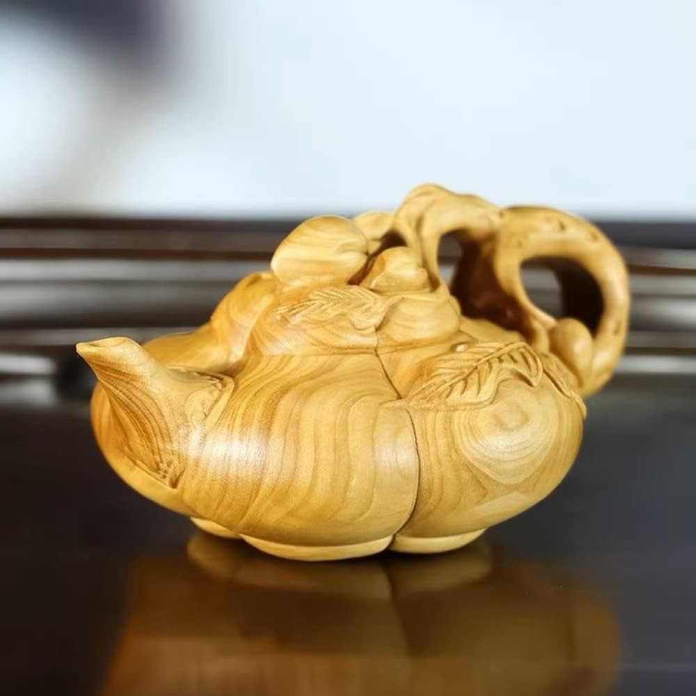 XIALON 7cm Huangyangwood Longevity Pot Solidwood Hanging Hands Playing