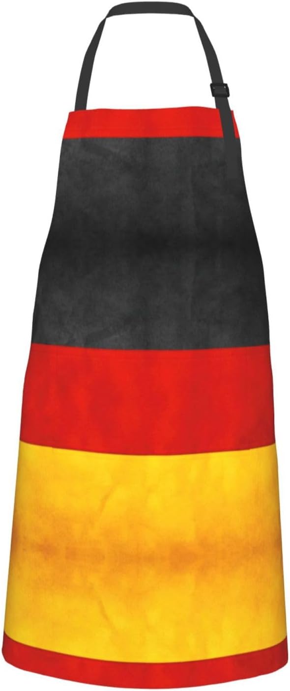Germany Flag print Waterproof apron with pocket adjustable cooking apron for adult kitchen bibs to bake