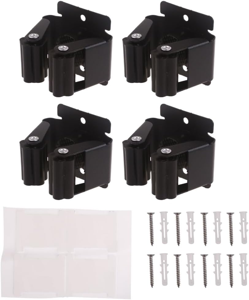 4Pcs Garden Tool Organizer Rack Heavy Dutys Utility Mop Rack with Scre