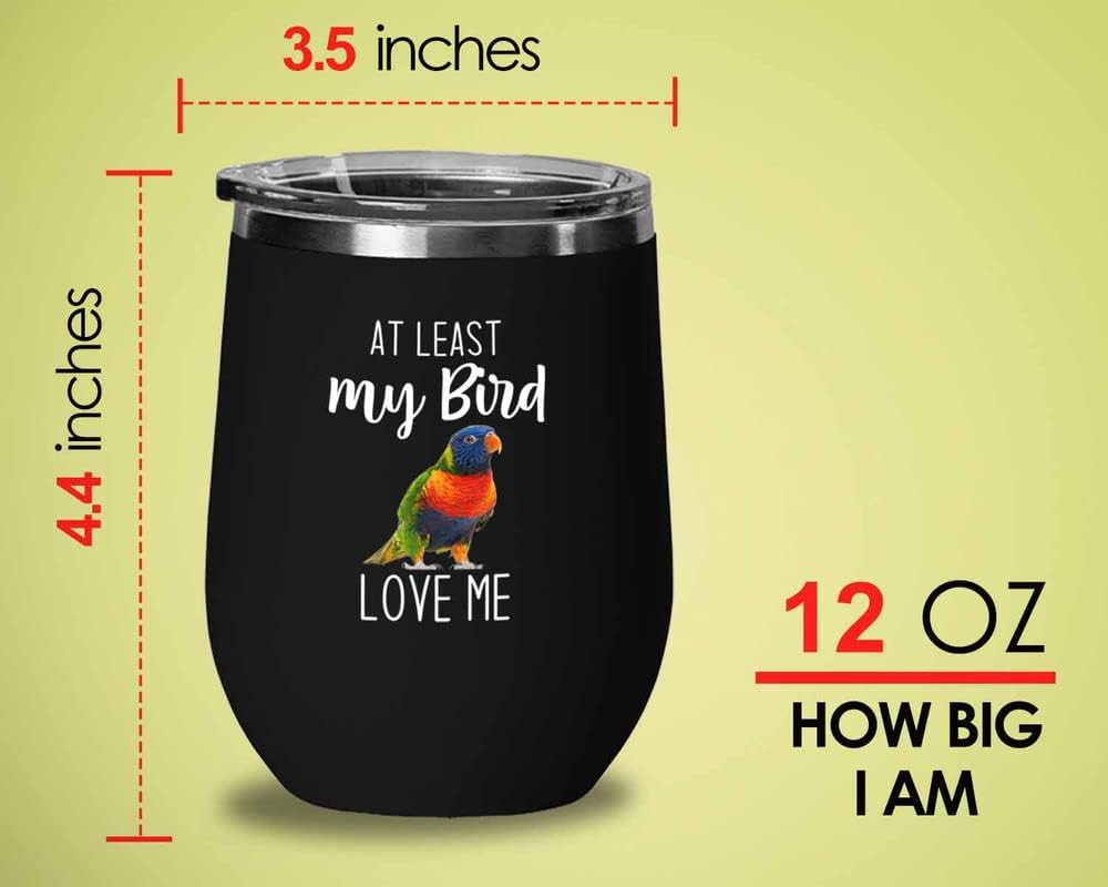 Bird Lover Black Edition Wine Tumbler 12oz - Bird loves me - Hummingbi