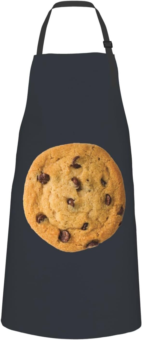 Chocolate Cookie print Waterproof apron with pocket adjustable cooking