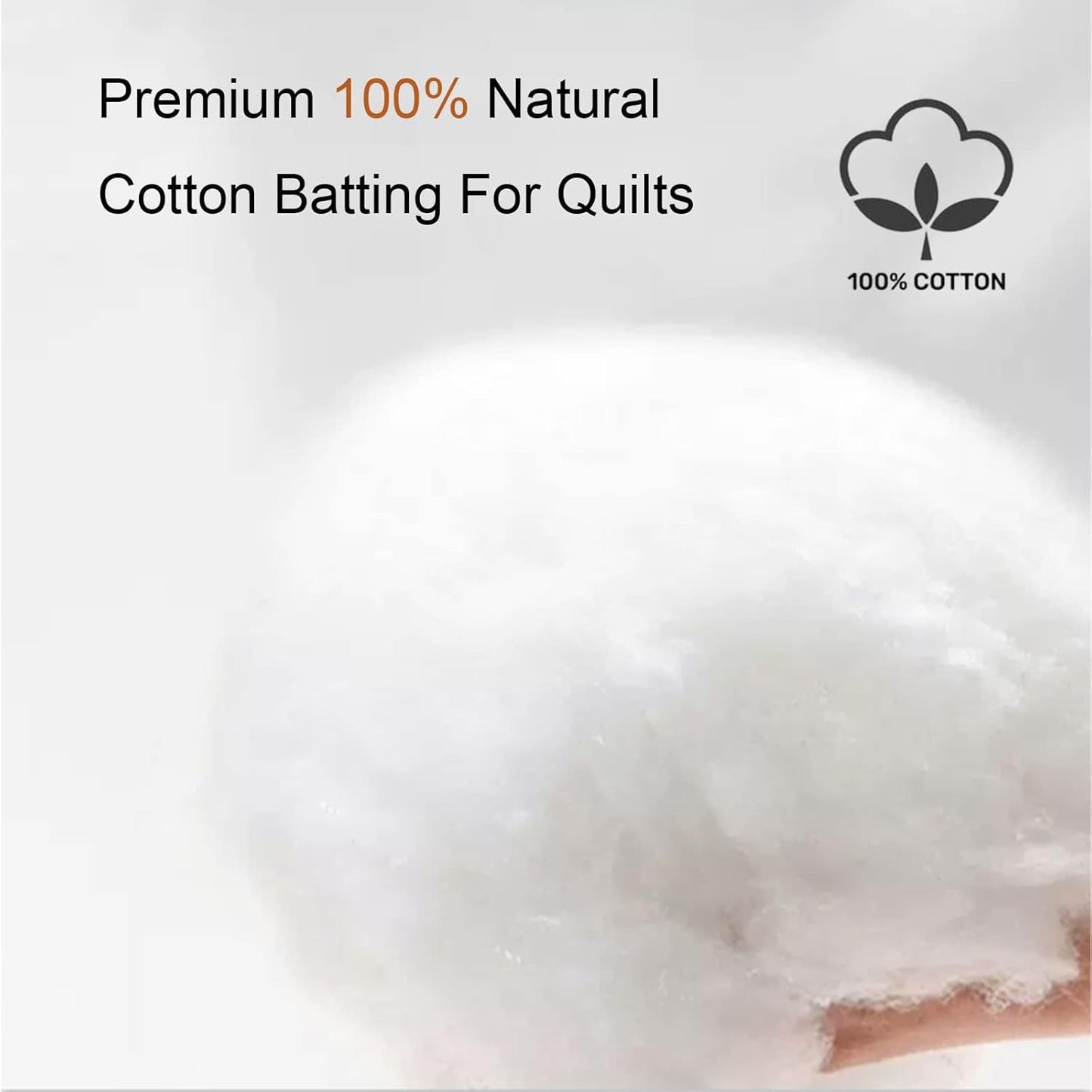 PLANTIONAL Grinding Natural Cotton Quilt Batting: 47-Inch x 59-Inch Li